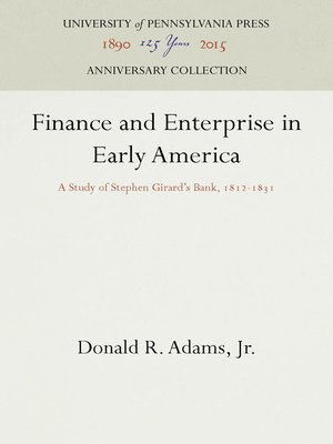 cover image of Finance and Enterprise in Early America